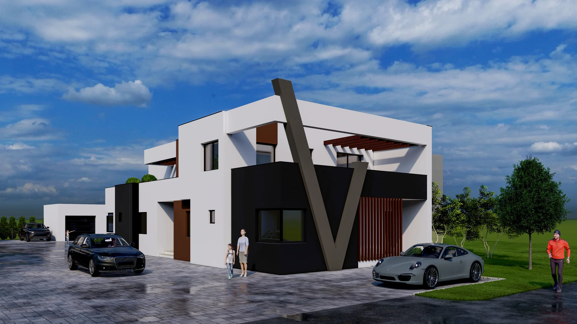 Projektna vizualizacija Urbane Vile Šafran 5 u Mihovljanu